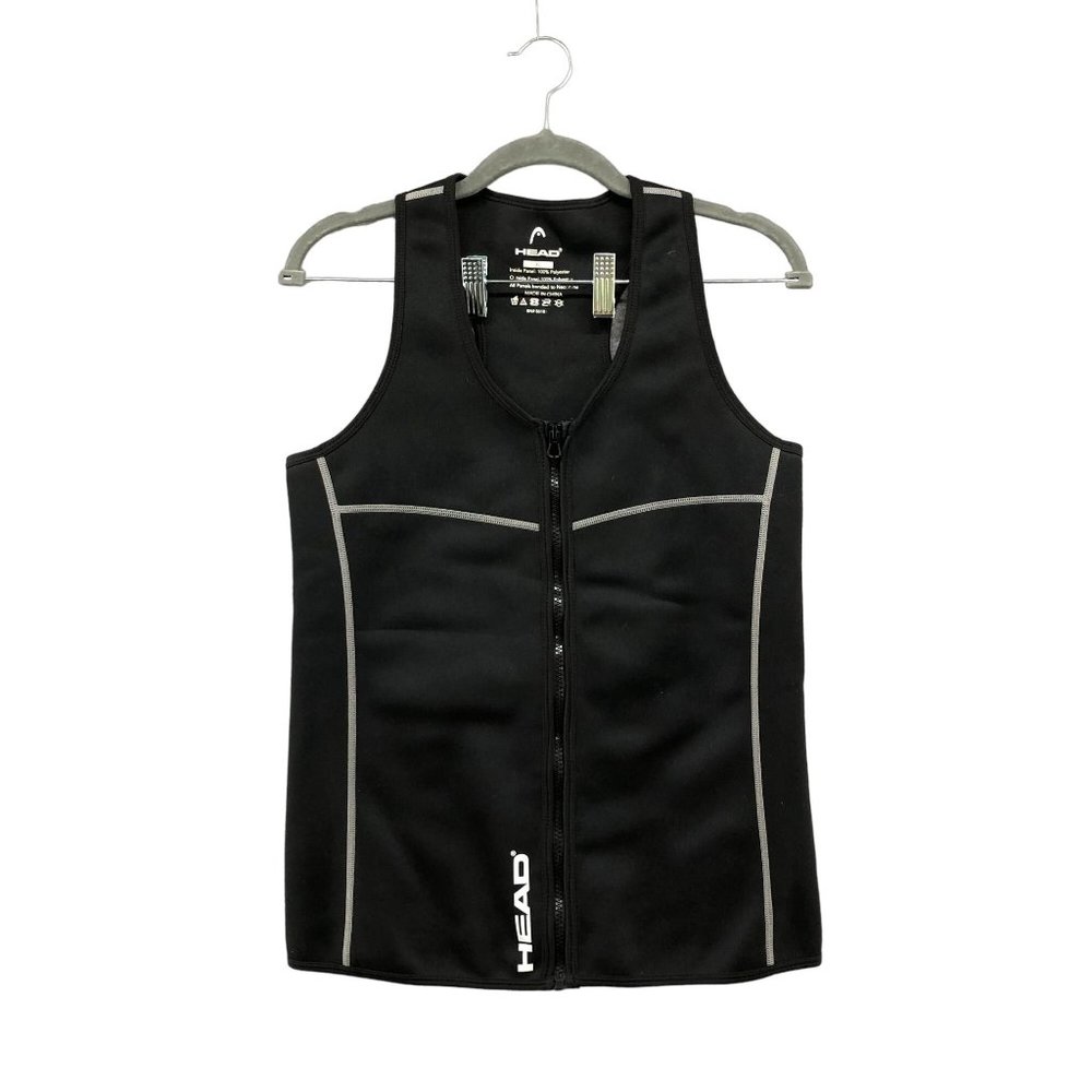 Head Womens Active Sauna Sweat Vest Black Full Zip Size XL Muscle Retention